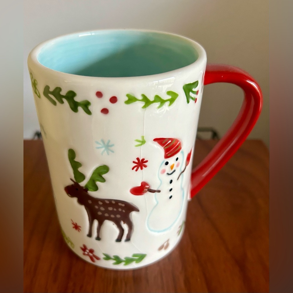 TAG Snowman & reindeer mug. 16oz